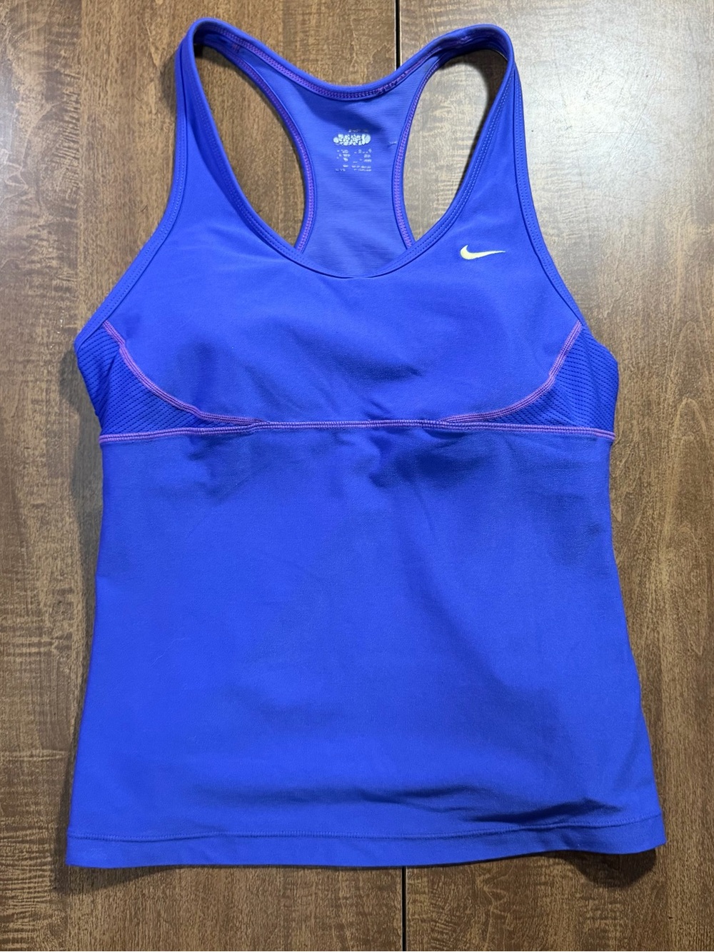 Nike Racerback Training Tank in purple with Pink Trim